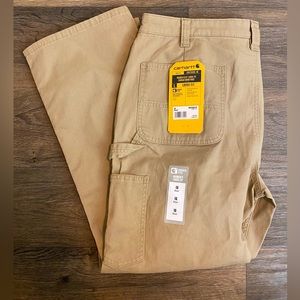 NWT Carhartt Rugged Loose Fit Canvas Work Pant Women’s Size 16 Short